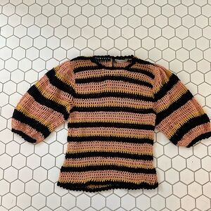 Ulla Johnson open weave puff sleeve sweater